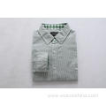 Plaid Pattern Collar Design Pinstripe Men Shirt